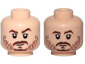 Világos nugát fej, borostás (SW Cassian Andor)