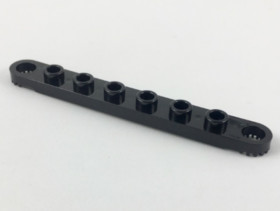 Fekete 1x8 Lapos Technic Elem