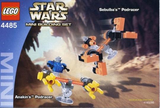 LEGO® Polybag - Mini készletek 4485 - LEGO Star Wars Sebulba's Podracer & Anakin's Podracer