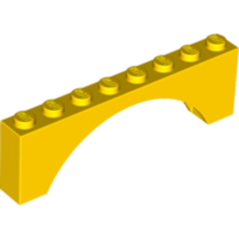 LEGO® Alkatrészek (Pick a Brick) 4501536 - Sárga 1x8x2 Boltív