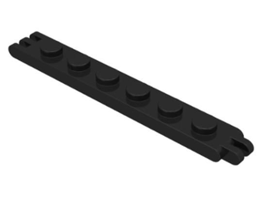 LEGO® Alkatrészek (Pick a Brick) 450411 - Fekete 1x6 Elem Elől 3 Hátul 2 Ujjal
