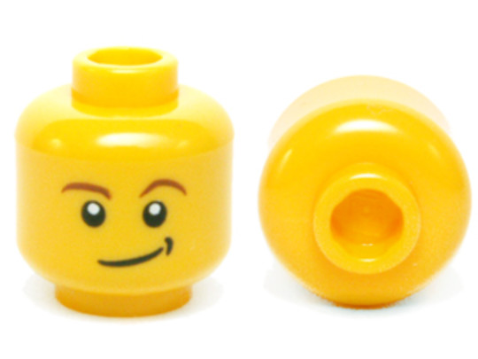 LEGO® Alkatrészek (Pick a Brick) 4506998 - Sárga Fej, Barna Szemöldökkel