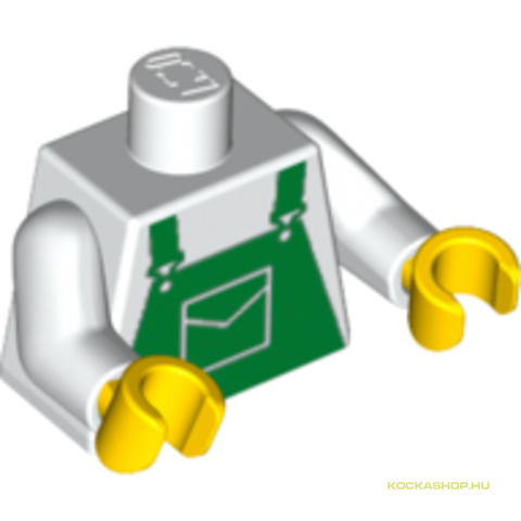 LEGO® Alkatrészek (Pick a Brick) 4508544 - Fehér Minifigura Felsőrész Kantáros Felsővel