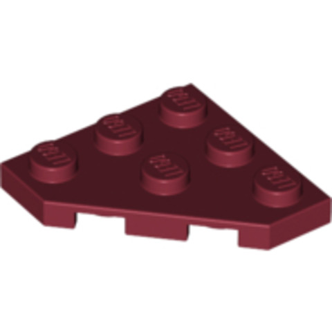 LEGO® Alkatrészek (Pick a Brick) 4539064 - Sötétvörös 3x3 Sarok Laposelem 
