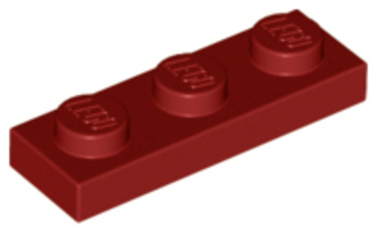 LEGO® Alkatrészek (Pick a Brick) 4539076 - Bordó 1X3 Lapos Elem