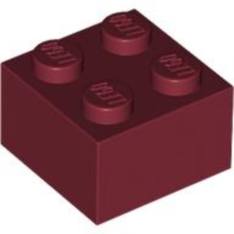 LEGO® Alkatrészek (Pick a Brick) 4539104 - Sötétpiros 2x2 Kocka