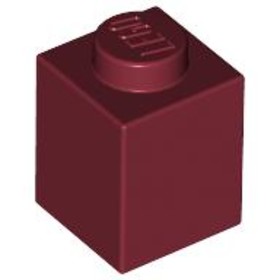 Sötétpiros 1X1X1 Kocka