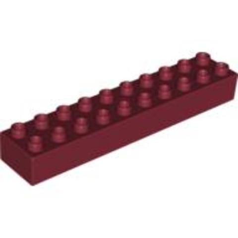 LEGO® Alkatrészek (Pick a Brick) 4541505 - Sötét piros DUPLO 2x10 elem