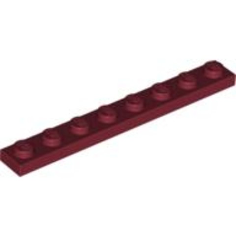 LEGO® Alkatrészek (Pick a Brick) 4541507 - Bordó 1X8 Lapos Elem