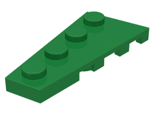 LEGO® Alkatrészek (Pick a Brick) 4543262 - Zöld 4 x 2 bal oldali szárny lemez