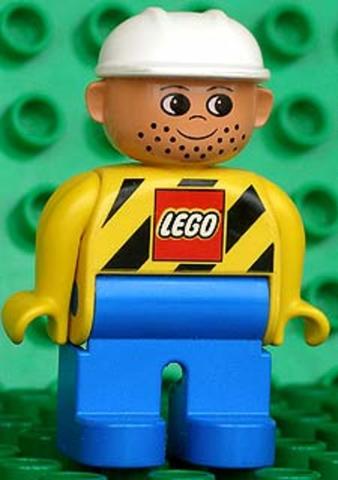 LEGO® Minifigurák 4555pb038 - DUPLO építőmunkás sárga felsőben
