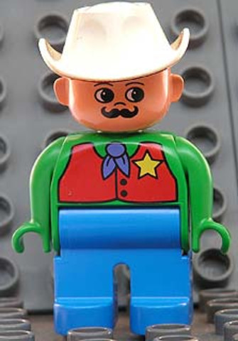 LEGO® Minifigurák 4555pb118 - Duplo cowboy minifigura