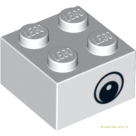 LEGO® Alkatrészek (Pick a Brick) 4569079 - Fehér 1X2X2 Elem Rajzolt Szemmel