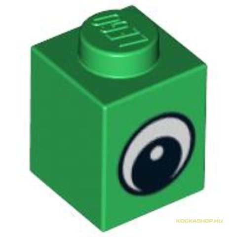 LEGO® Alkatrészek (Pick a Brick) 4569081 - Zöld 1X1X1 Kocka Rajzolt Szemmel