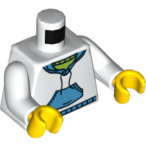 LEGO® Alkatrészek (Pick a Brick) 4570026 - Fehér Minifigura Felsőrész -
