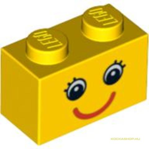LEGO® Alkatrészek (Pick a Brick) 4570442 - Sárga 1X1X2 Elem Rajzolt Lány Arccal