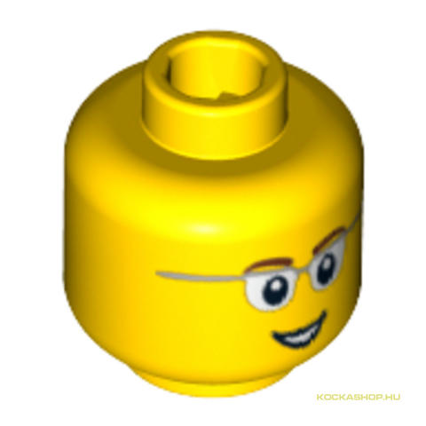 LEGO® Alkatrészek (Pick a Brick) 4570663 - Sárga Szemüveges Vigyorgó Minifigura Fej