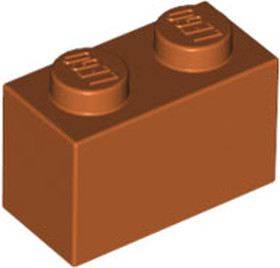 Sötét narancssárga 1X1X2 Elem