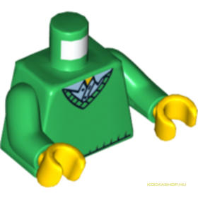 Zöld Pulcsis Minifigura Felsőrész