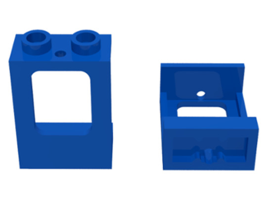 LEGO® Alkatrészek (Pick a Brick) 4587381 - Kék 1x2x2 Ablak 