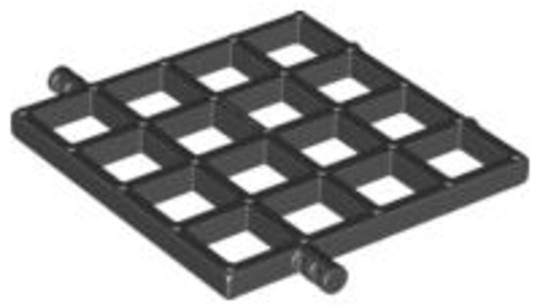LEGO® Alkatrészek (Pick a Brick) 4590452h - Fekete 4x4 DUPLO Csapdaajtó Rács (használt)