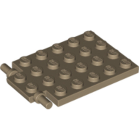 LEGO® Alkatrészek (Pick a Brick) 4595712 - Sötét Cserszínű 4X5 Alaplap Csatlakozókkal