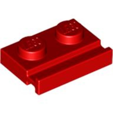 LEGO® Alkatrészek (Pick a Brick) 4612575 - Piros 2x1 Lapos Elem Horonnyal