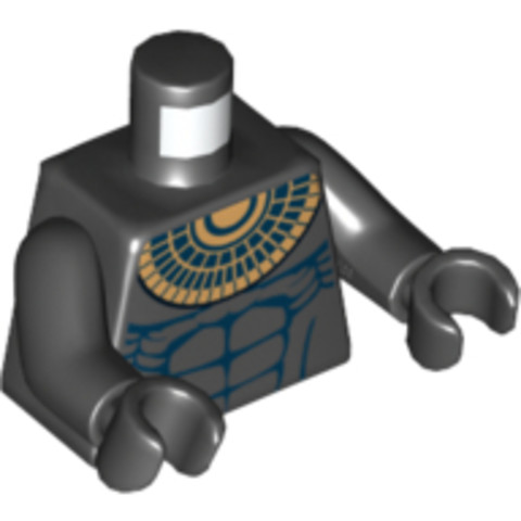 LEGO® Alkatrészek (Pick a Brick) 4613604 - Fekete Minifigura Felsőrész - Anubis Figura Felsőrésze