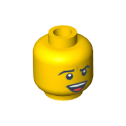 LEGO® Alkatrészek (Pick a Brick) 4615755 - Sárga Minifig punk rocker fej