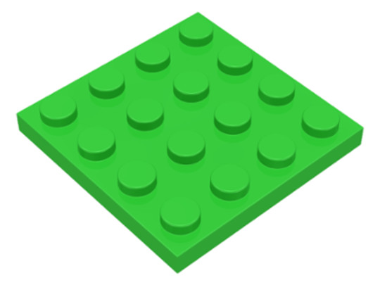 LEGO® Alkatrészek (Pick a Brick) 4617799 - Világoszöld 4x4 Lap
