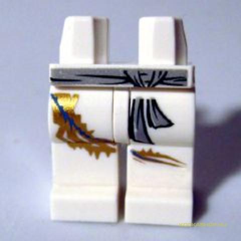 LEGO® Alkatrészek (Pick a Brick) 4620542 - Fehér Minifigura Alsórész Sárkányos