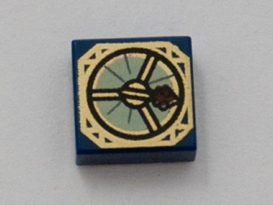 LEGO® Alkatrészek (Pick a Brick) 4625361 - Sötét kék 1x1 csempe varázs iránytű mintával