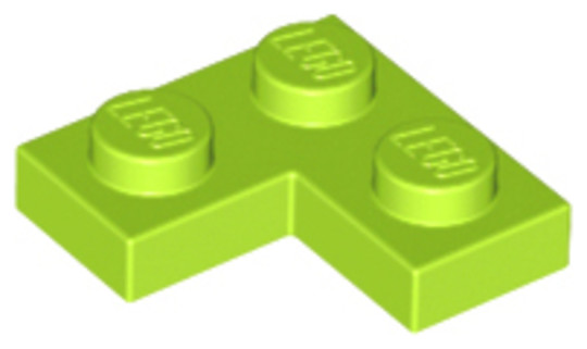 LEGO® Alkatrészek (Pick a Brick) 4633822 - Lime 1X2X2 Lapos Sarokelem