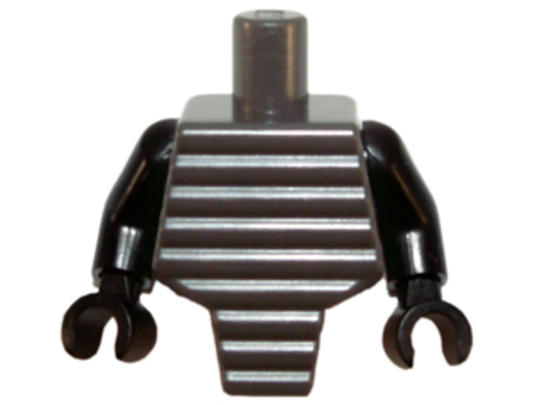 LEGO® Alkatrészek (Pick a Brick) 4650750 - Gyöngyház szürke Minifigura felsőrész ninjago