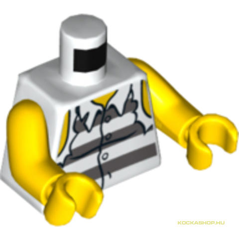 LEGO® Alkatrészek (Pick a Brick) 4651211 - Fehér Minifigura Felsőrész - Rabruha