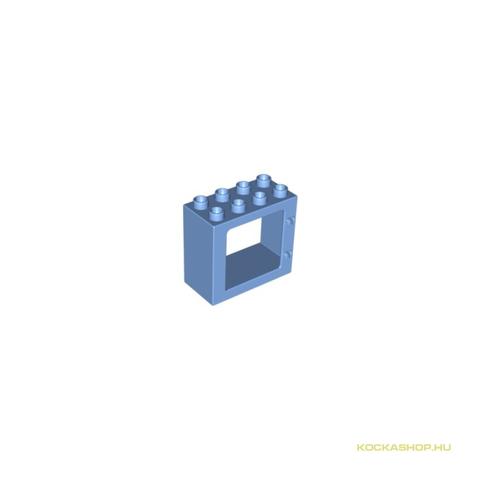 LEGO® Alkatrészek (Pick a Brick) 4653574 - Közép Kék DUPLO ablak keret, világos kék színben 2x4x3