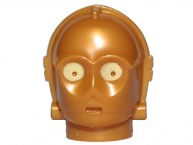Gyöngyházarany C-3PO minifigura fej
