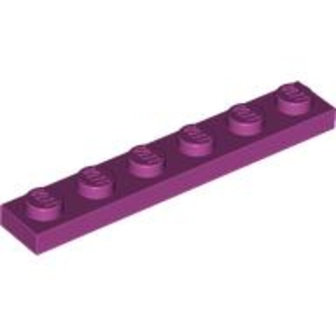LEGO® Alkatrészek (Pick a Brick) 4654105 - Magenta 1X6 Lapos Elem