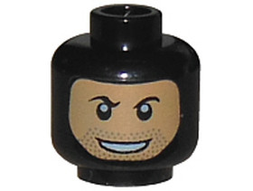 Fekete símaszkos minifigura fej