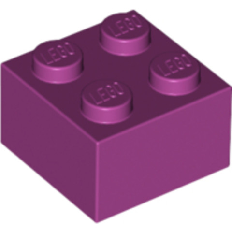 LEGO® Alkatrészek (Pick a Brick) 4655730 - Magenta 2x2 Elem