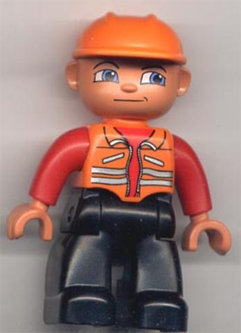 LEGO® Minifigurák 47394pb001 - DUPLO Földmunkás piros felsőben