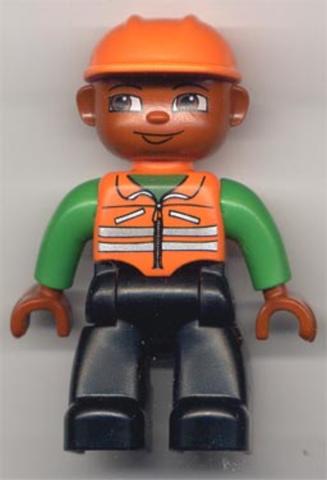 LEGO® Minifigurák 47394pb002 - DUPLO Földmunkás zöld felsőben