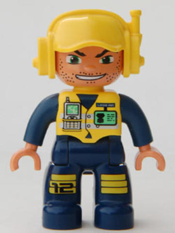 LEGO® Minifigurák 47394pb069 - DUPLO pilóta sárga felsőben 2
