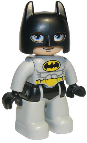 LEGO® Minifigurák 47394pb287 - Duplo Figure Lego Ville, Batman, Black Cowl, Light Bluish Gray Suit and Legs
