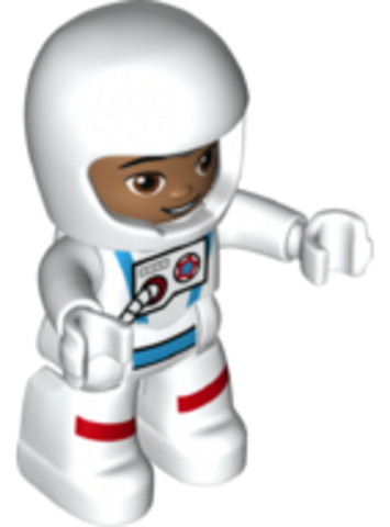LEGO® Minifigurák 47394pb309 - Duplo Figure Lego Ville, Astronaut Male, White Spacesuit and Helmet