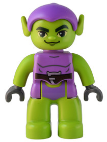 Duplo Figure Lego Ville, Green Goblin, Medium Lavender Outfit