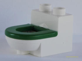 Fehér DUPLO WC zöld ülőkével