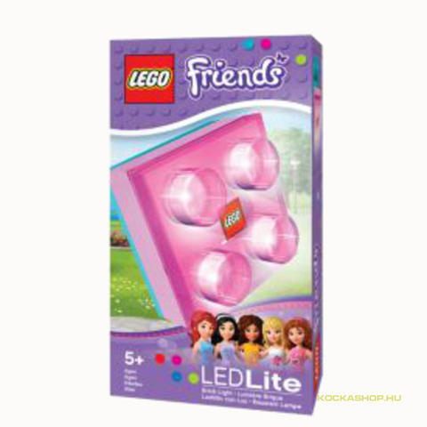 LEGO® Friends 5002201 - Friends pink kocka lámpa (pink fényű)