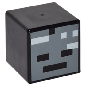 Fekete minecraft minifigura fej (Minecraft Wither Skeleton)
