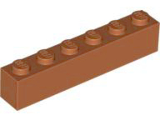 LEGO® Alkatrészek (Pick a Brick) 6000743 - Sötétnarancssárga 1X1X6 Elem